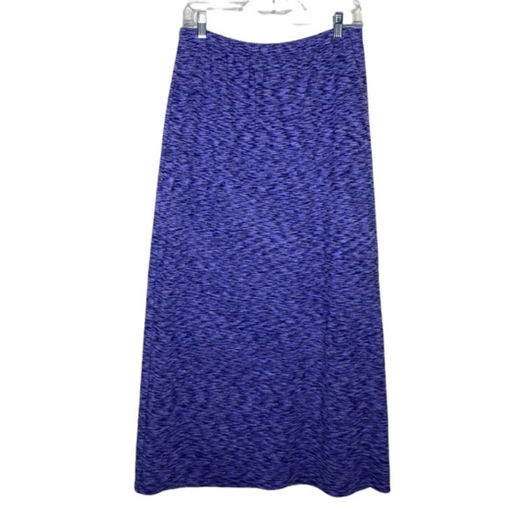 Patagonia Purple Long Mobility Skirt Elastic Waist Organic Cotton Knit Maxi Sz M